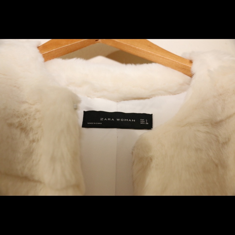 ZARA  Faux fur coat - Picture 4 of 6